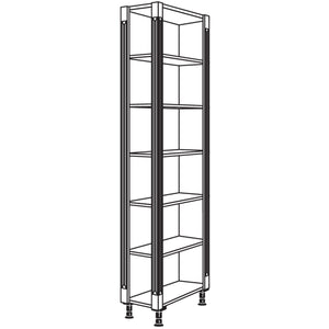 Nobilia XL-Abschlussregal Landhaus HRA-PI-1X 30895