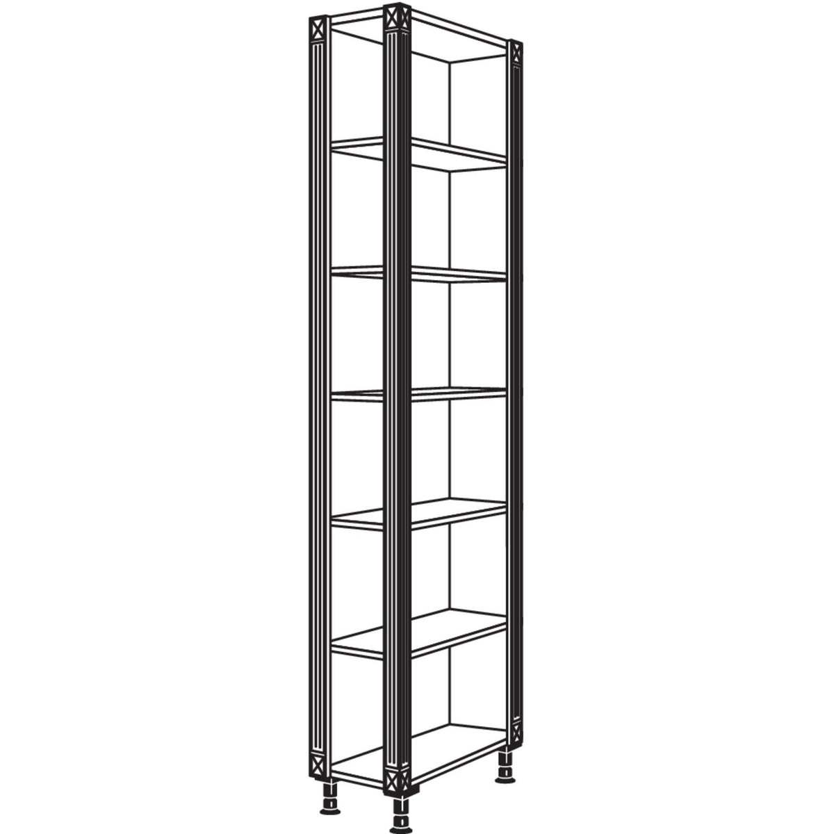 Nobilia XL-Abschlussregal Landhaus HRA-PI-3X 50895