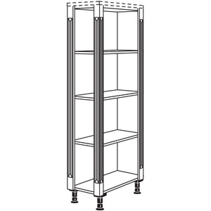 Nobilia XL-Abschlussregal Landhaus HRA-PI-X 34794