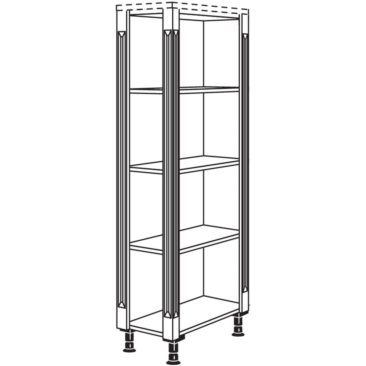 Nobilia XL-Abschlussregal Landhaus HRA-PI-X 34794