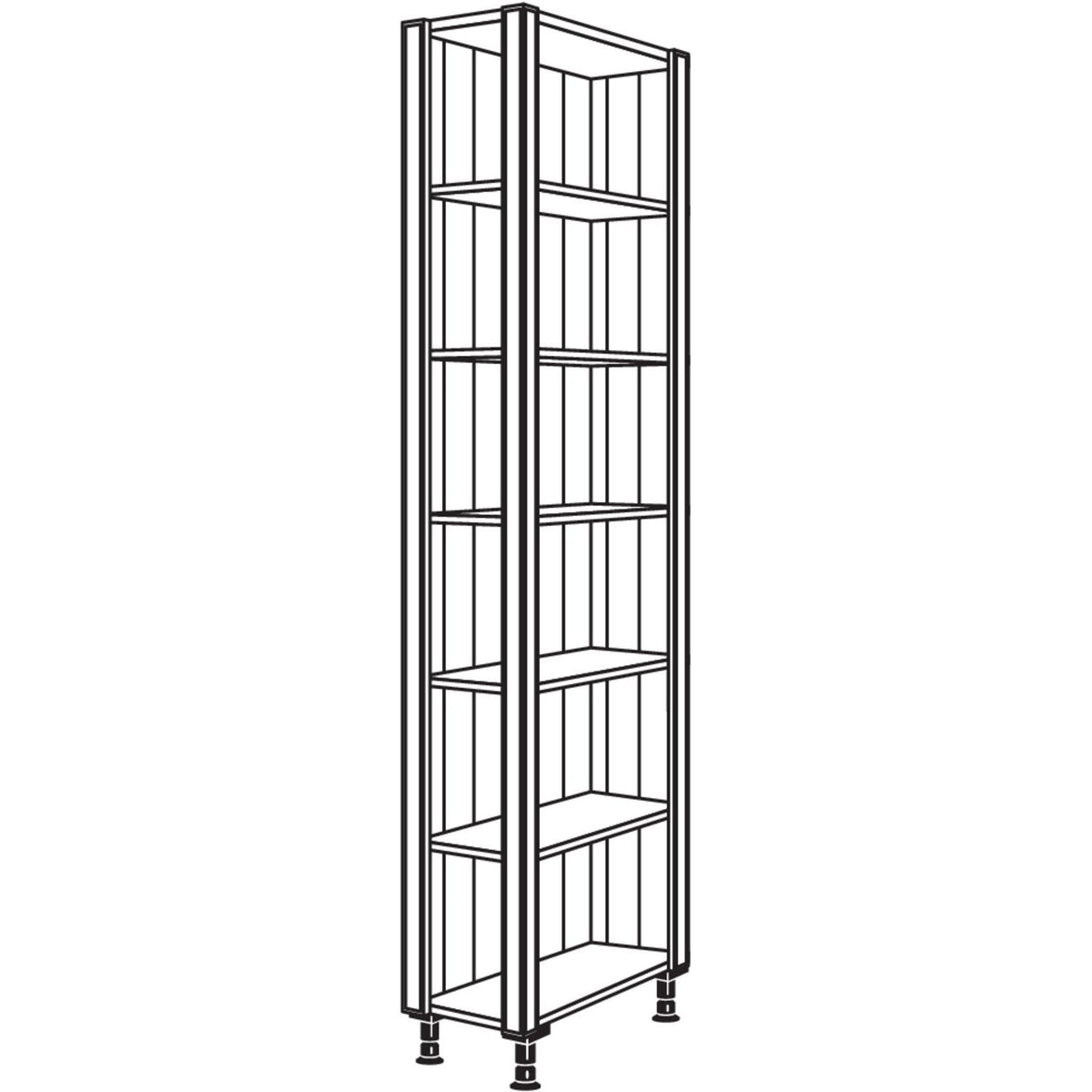 Nobilia XL-Abschlussregal Landhaus HRA-PIH-2X 41897