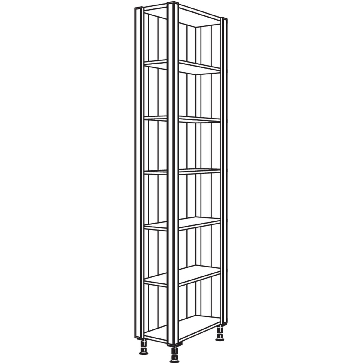 Nobilia XL-Abschlussregal Landhaus HRA-PIH-3X 50897