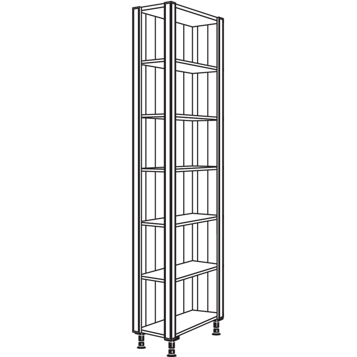 Nobilia XL-Abschlussregal Landhaus HRA-PIH-3X 50897