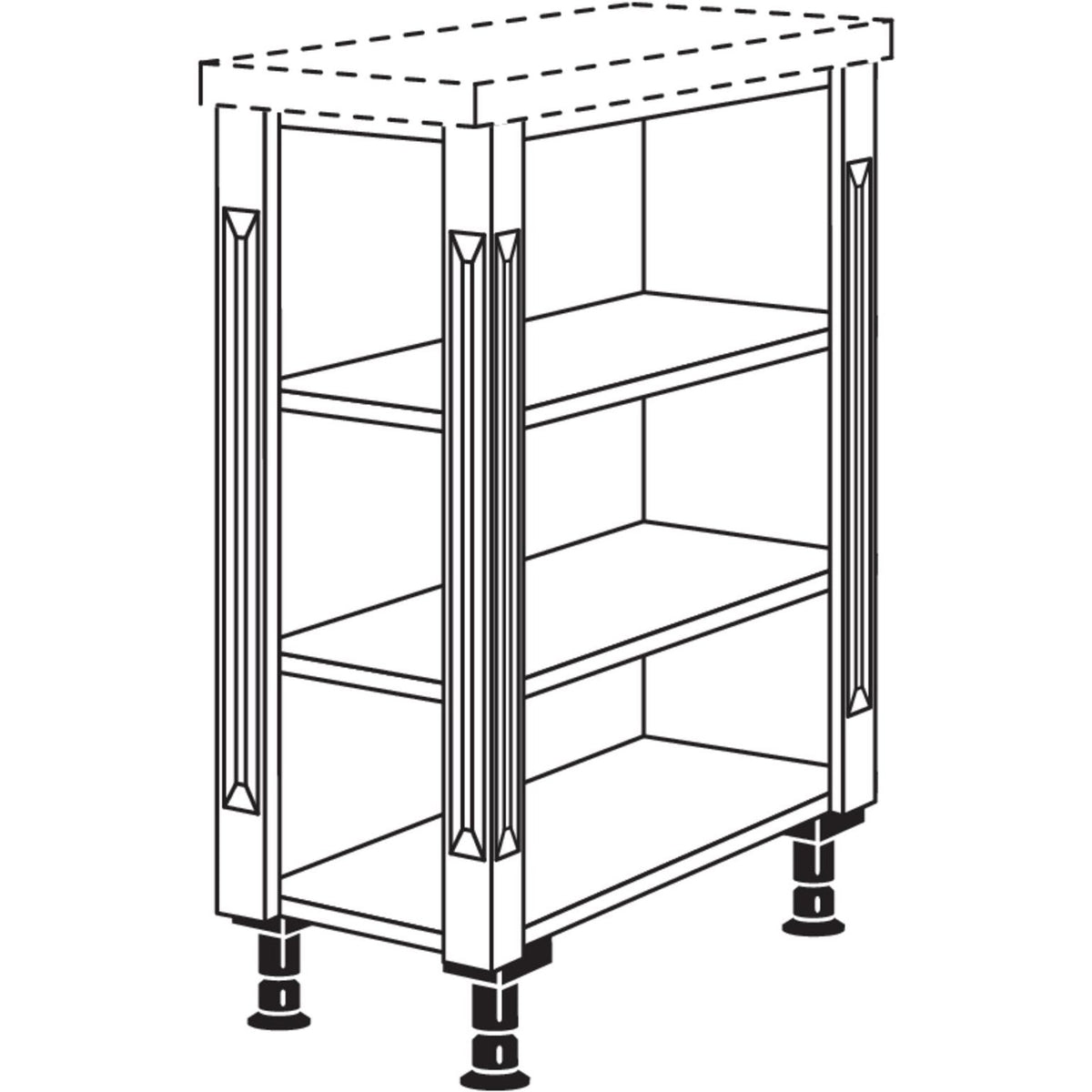 Nobilia XL-Abschlussregal Landhaus URA-PI-X 37435