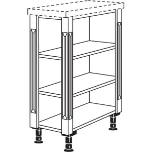 Nobilia XL-Abschlussregal Landhaus URA-PI-X 37435