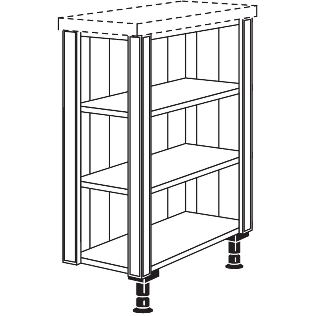 Nobilia XL-Abschlussregal Landhaus URA-PIH-X 37763