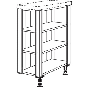 Nobilia XL-Abschlussregal Landhaus fuer Raumplanung URR-PIH61-X 24764