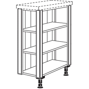 Nobilia XL-Abschlussregal Landhaus fuer Raumplanung URR-PIH61-X 24764