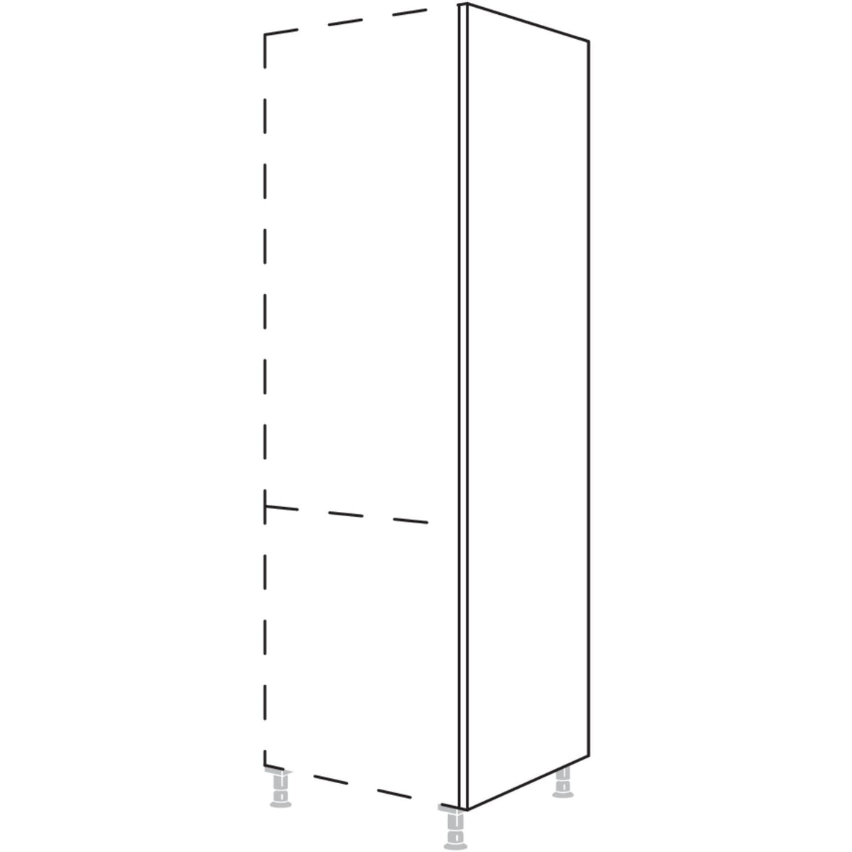 Nobilia XL-Abschlusswange in Korpushoehe HWK16-3X 16332