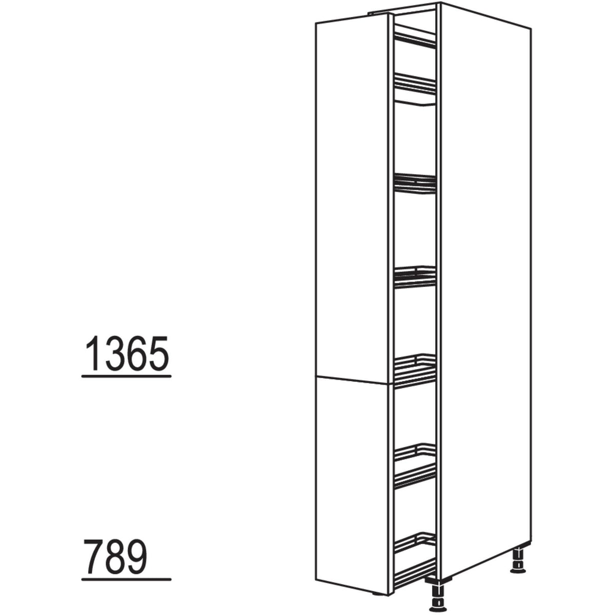 Nobilia XL-Apothekerschrank HDA30-2X 43273