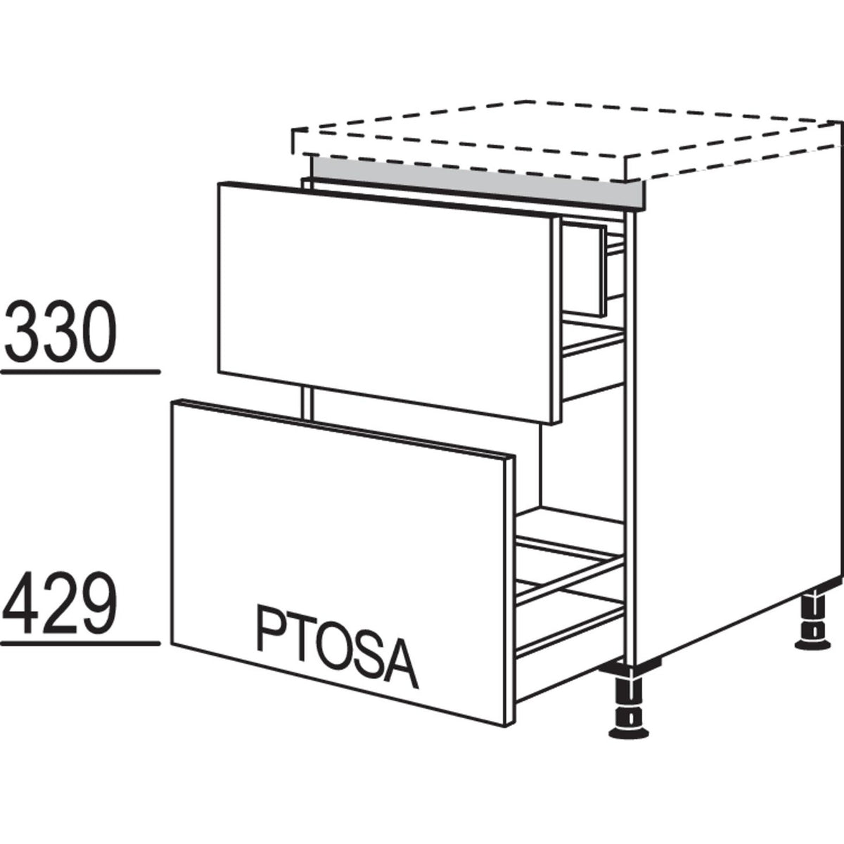 nobilia XL-Auszugschrank LUI2A60-X 55668