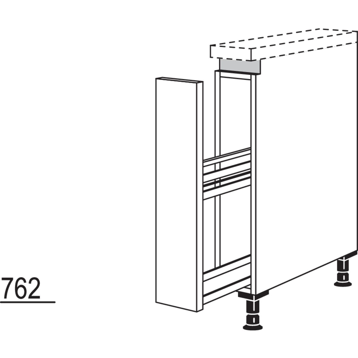 Nobilia XL-Auszugschrank NUABH15-X 57111