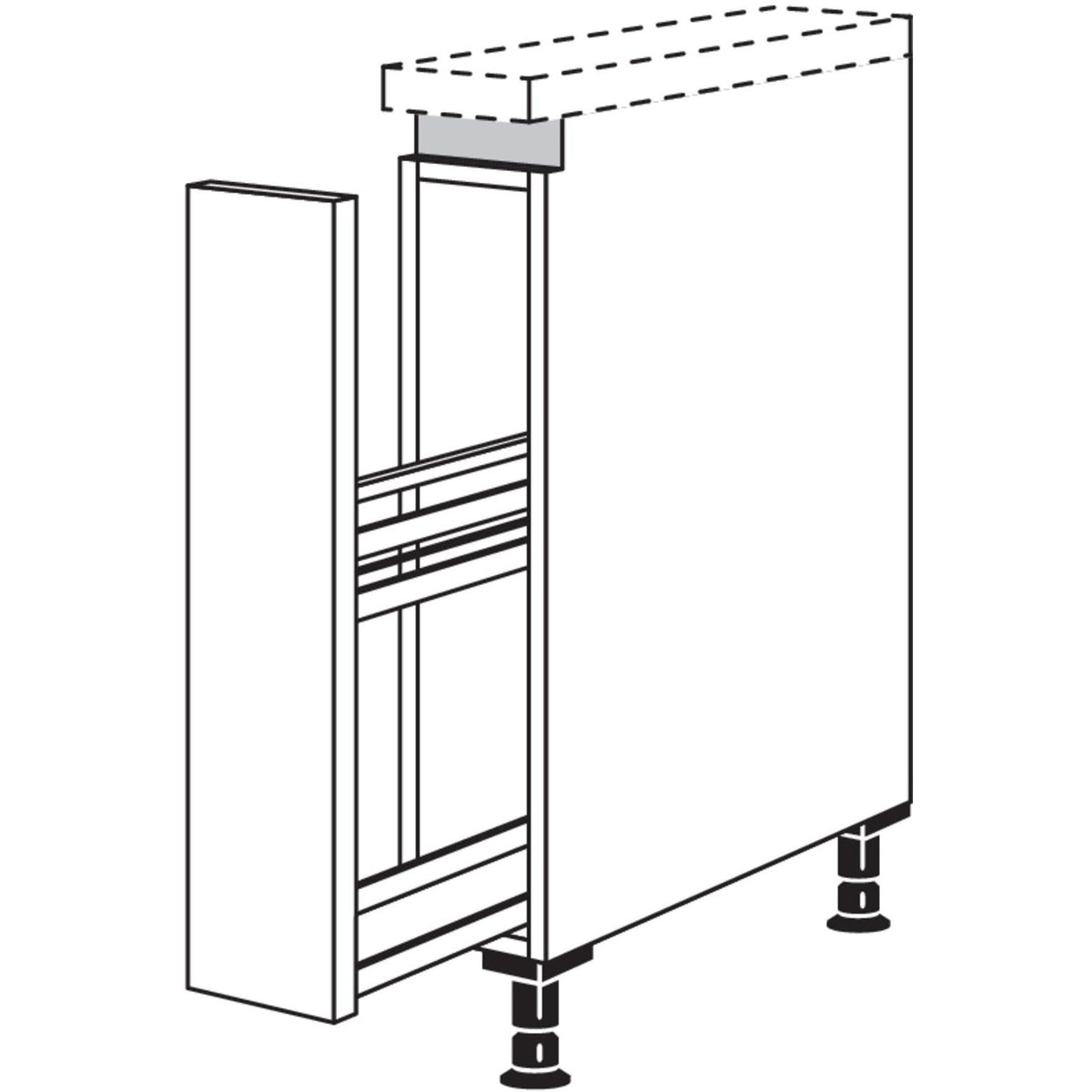 Nobilia XL-Auszugschrank NUABH15-X 57111