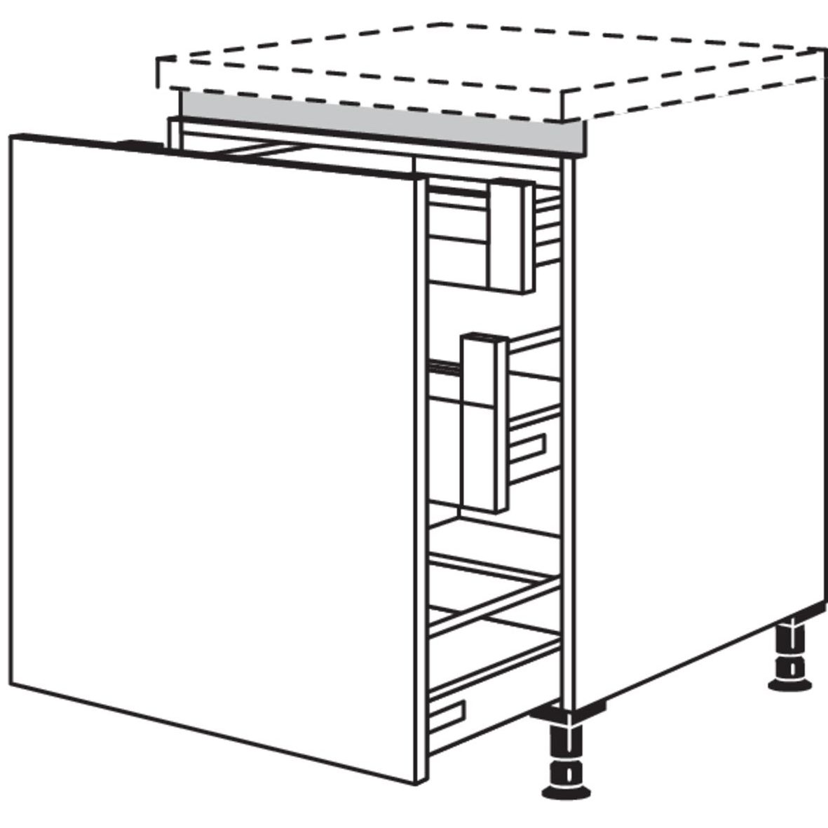 Nobilia XL-Auszugschrank NUAIAI40-X 55016