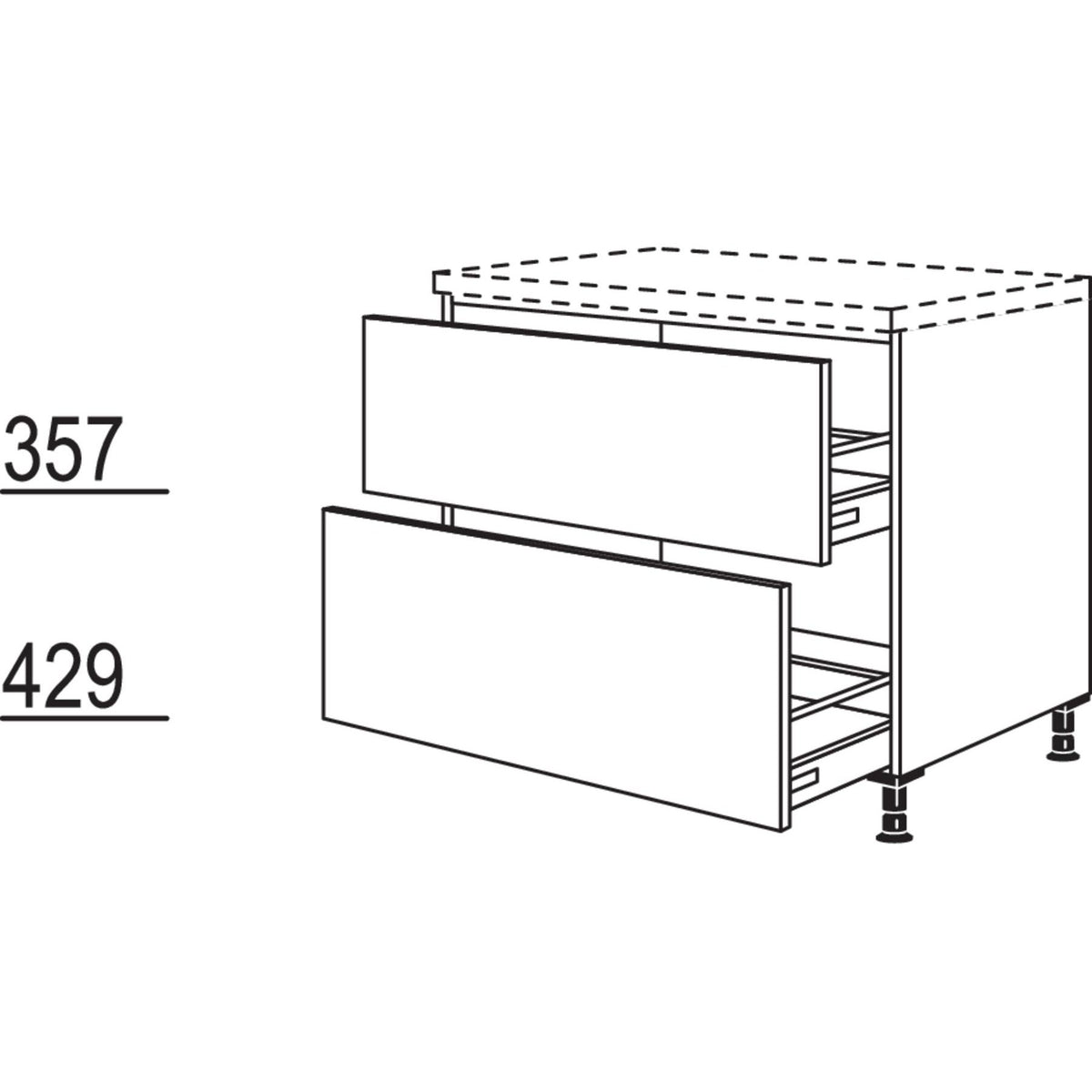 Nobilia XL-Auszugschrank U2DA45-X 30513