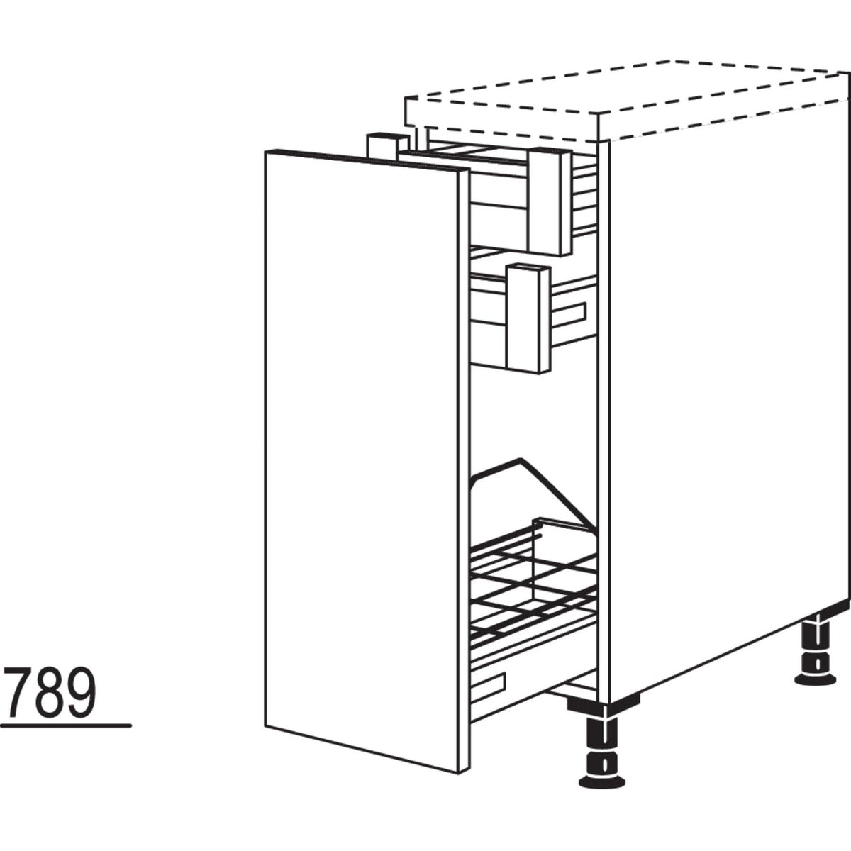 Nobilia XL-Auszugschrank U2IAF30-X 37029