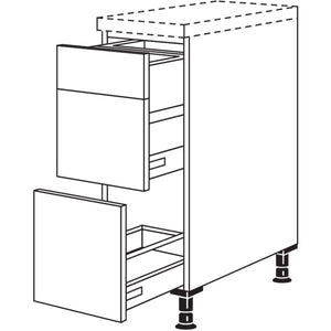 Nobilia XL-Auszugschrank fuer Muelltrennung UASA45-X 37041