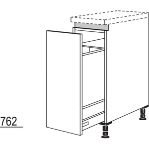 Nobilia XL-Auszugschrank mit Wertstoffsammler NUAWS30-X 57138