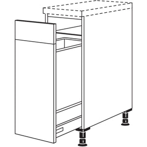 Nobilia XL-Auszugschrank mit Wertstoffsammler UAWS30-X 33138