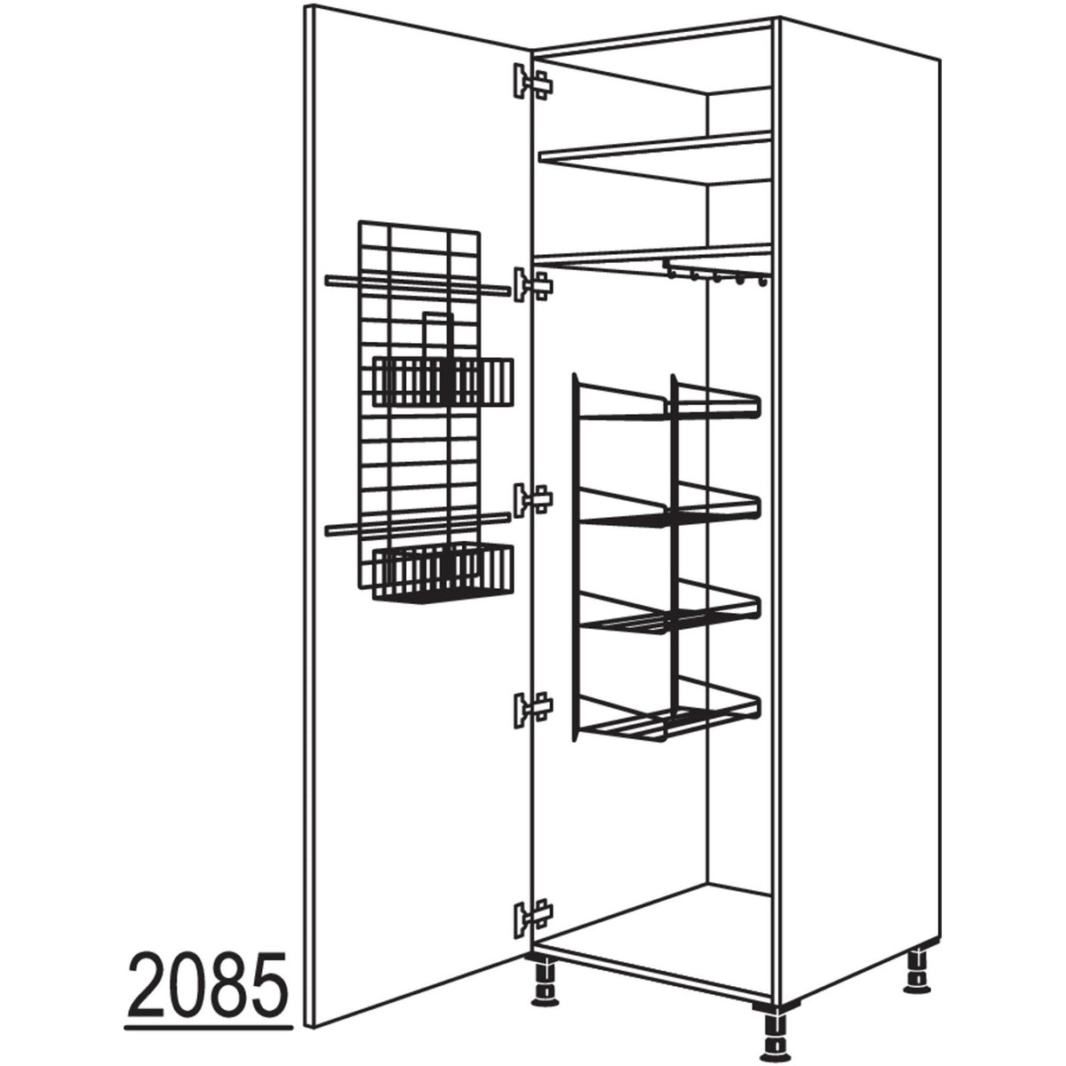 nobilia XL-Besen-- Geraeteschrank HBF40-1X 32251