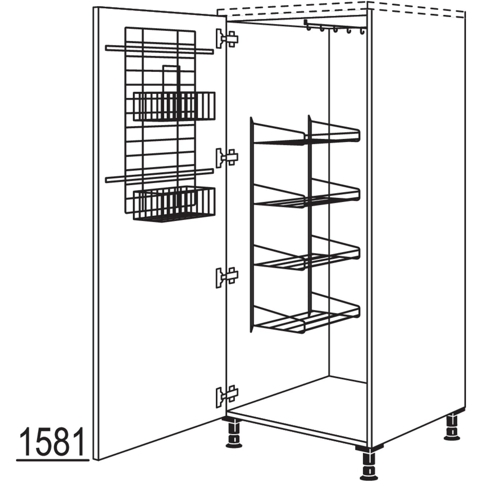 nobilia XL-Besen-- Geraeteschrank HBF50-X 38513