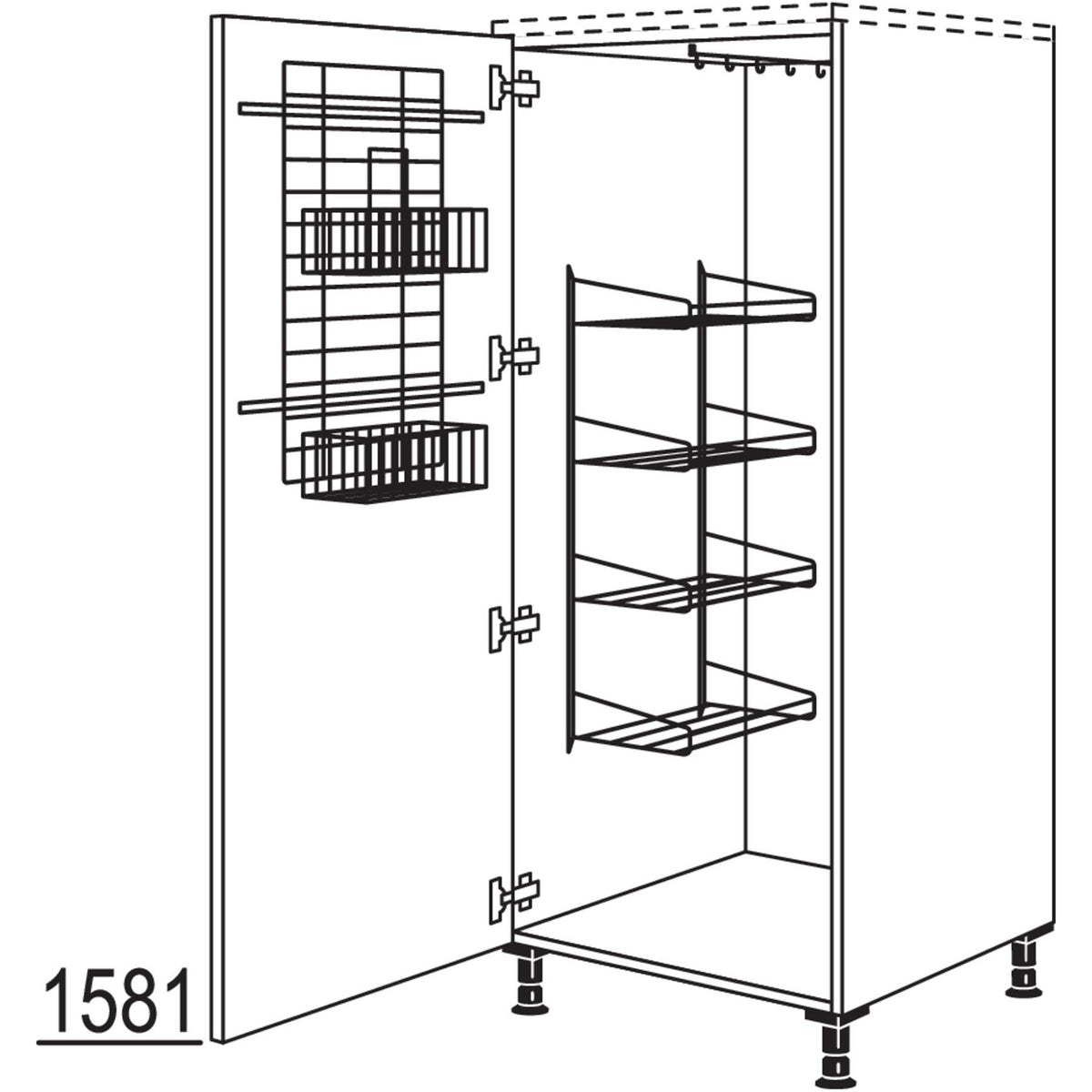 nobilia XL-Besen-- Geraeteschrank HBF40-X 38512