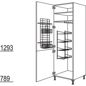 Nobilia XL-Besen-- Geraeteschrank HDB60-1X 32233