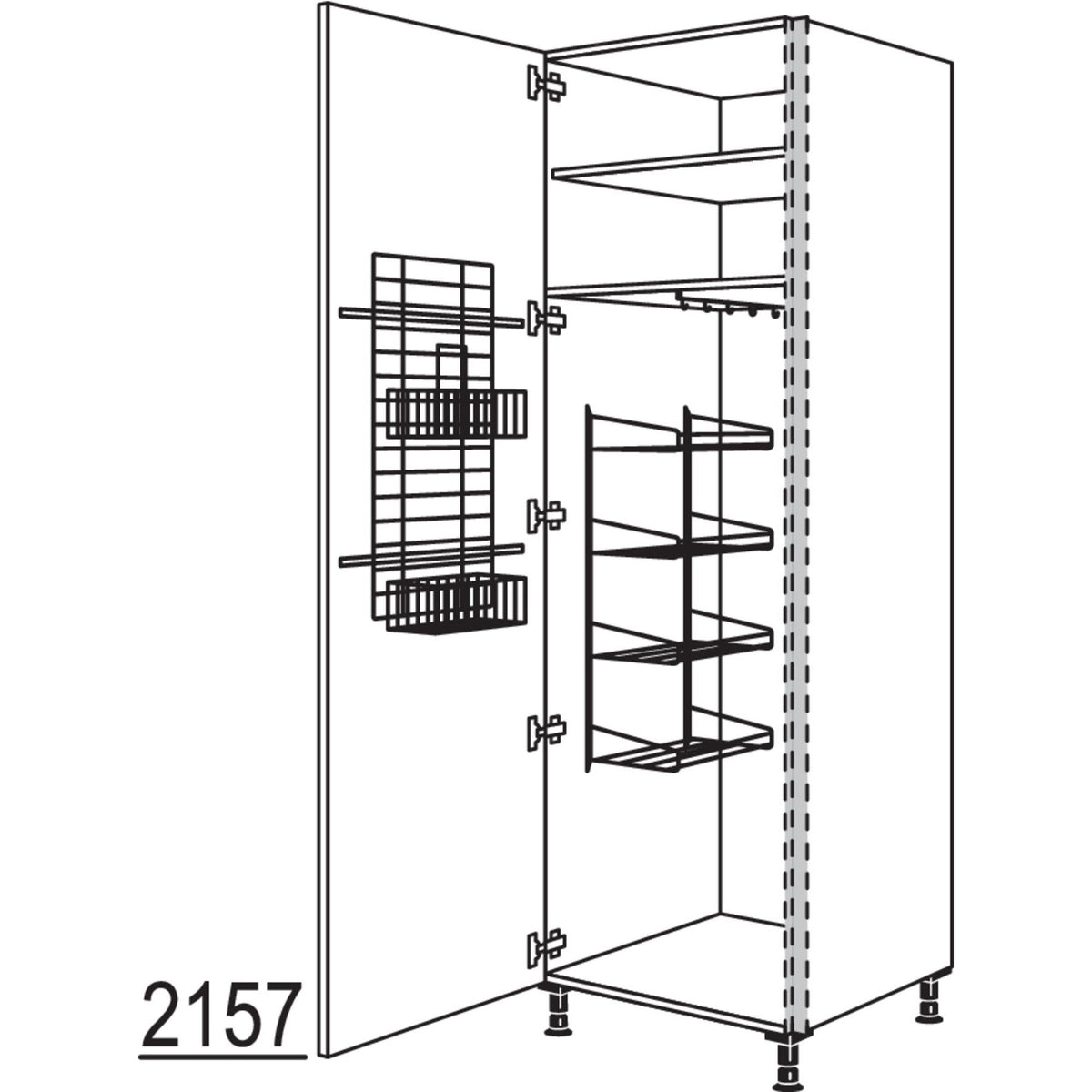 nobilia XL-Besen-- Geraeteschrank NHSBF50-2X 45946
