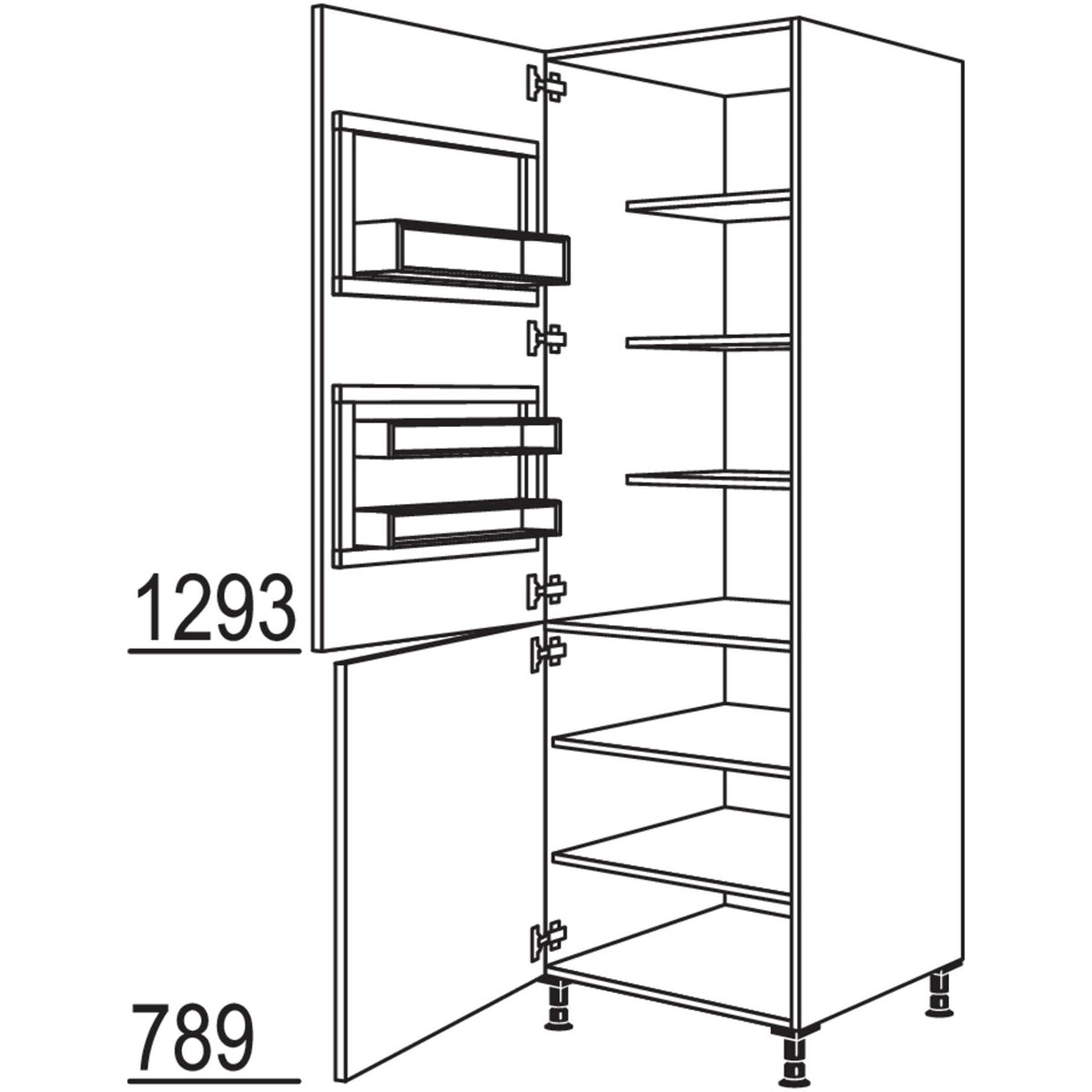 nobilia XL-Breakfastschrank BKFST60-1X 31221