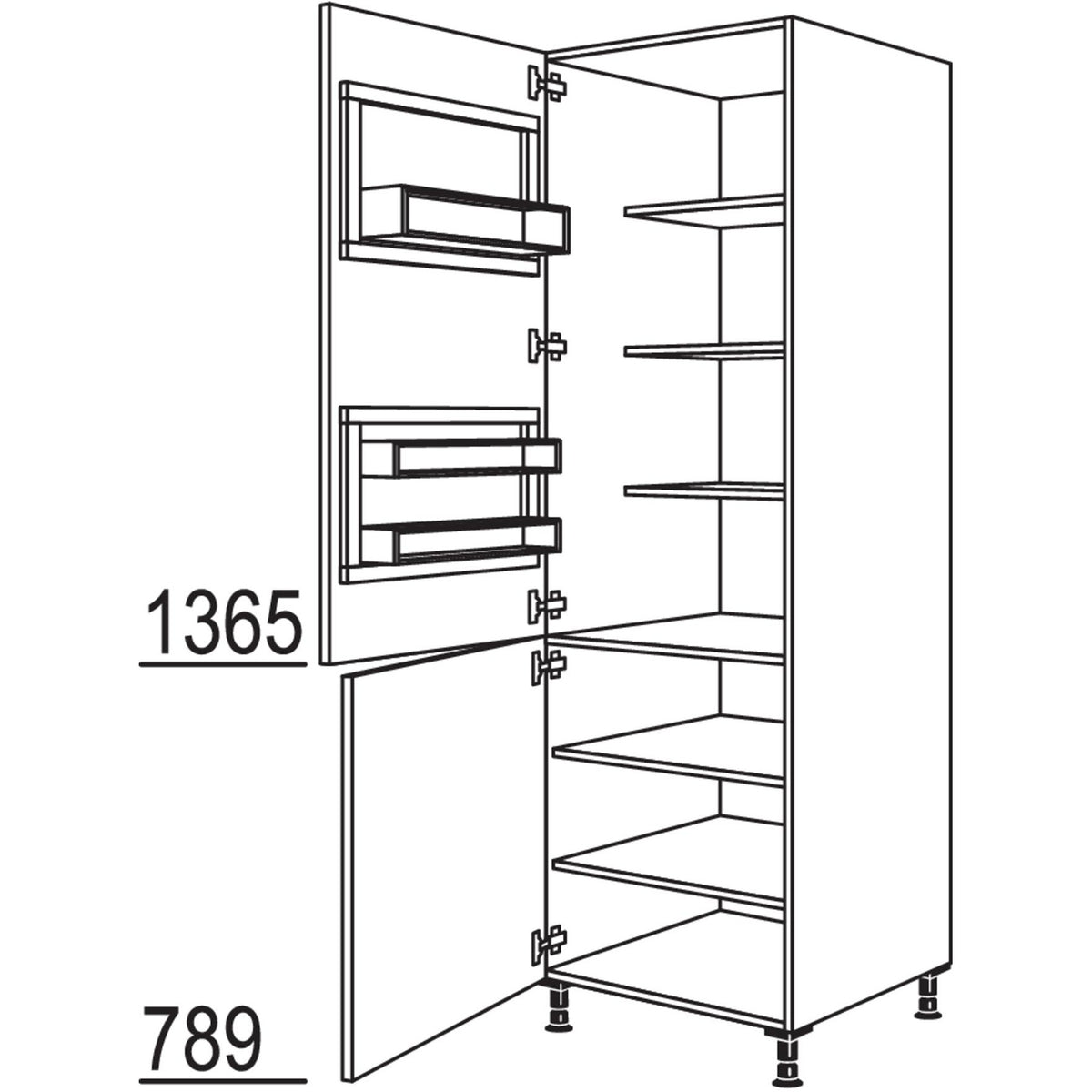 nobilia XL-Breakfastschrank BKFST60-2X 40151
