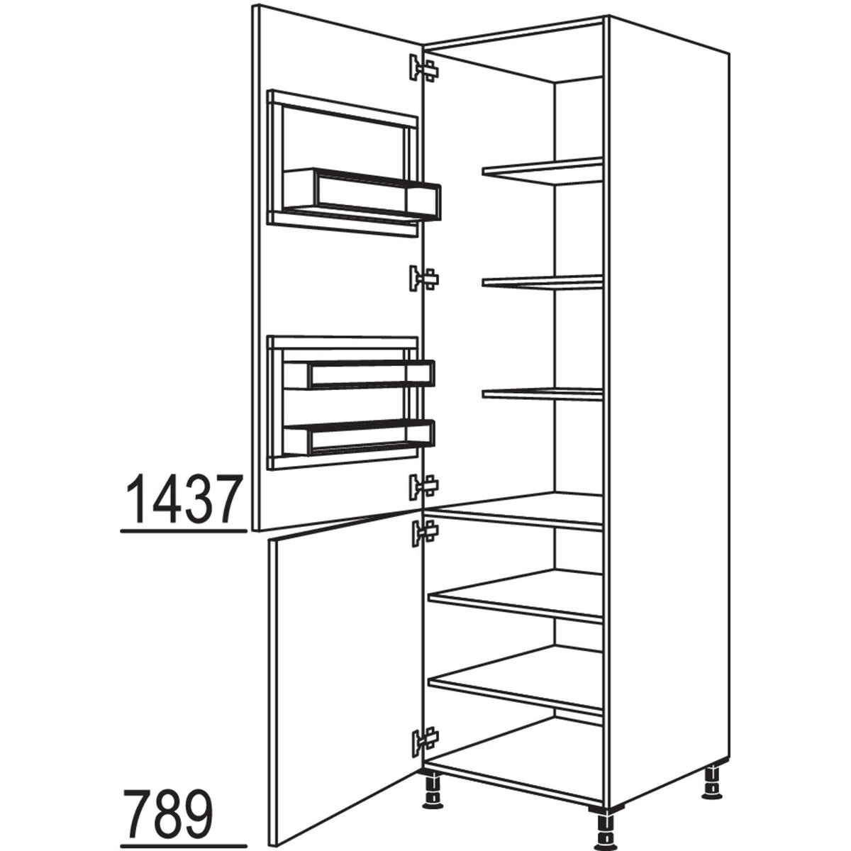 nobilia XL-Breakfastschrank BKFST60-3X 53291