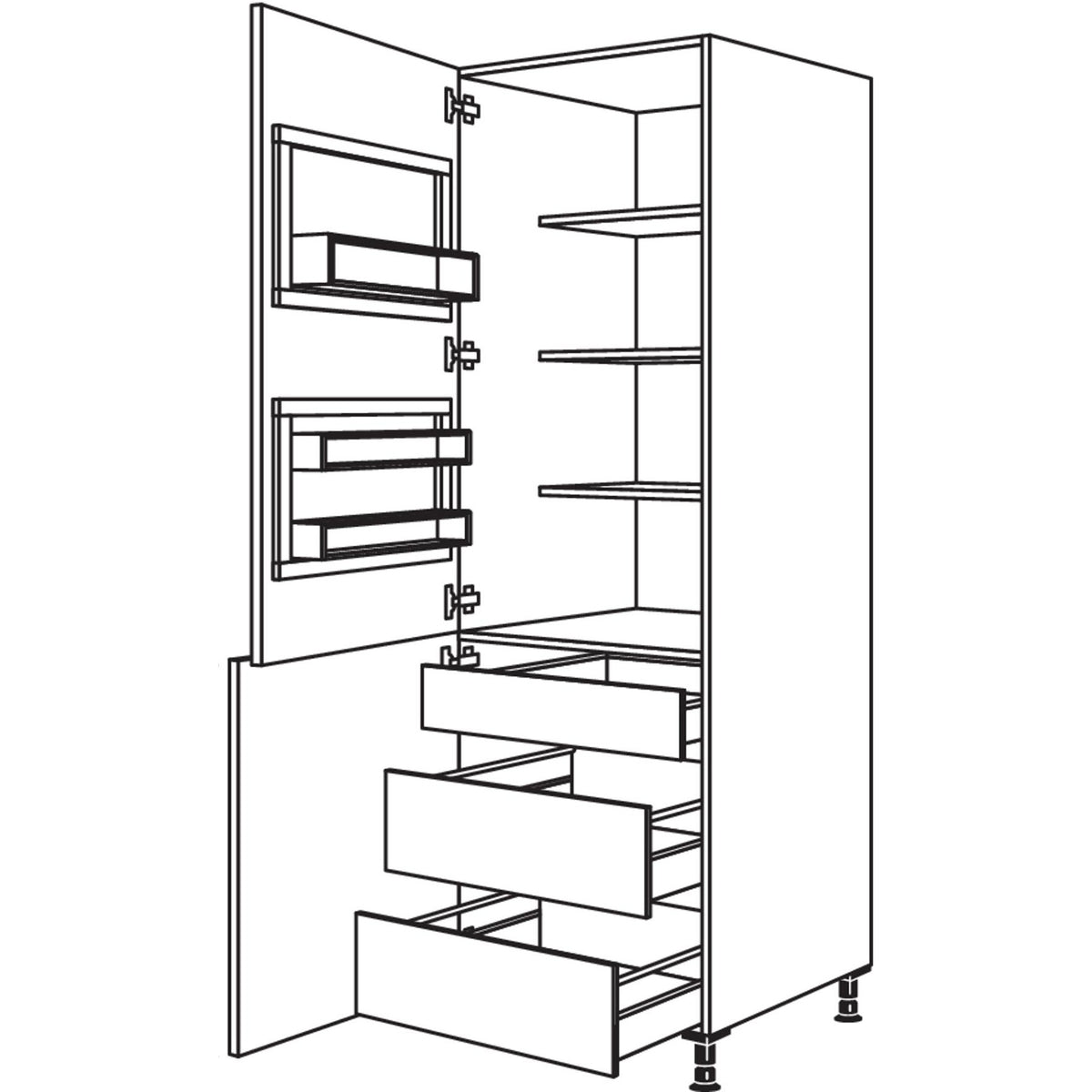 nobilia XL-Breakfastschrank BKFSTI2A60-1X 31223