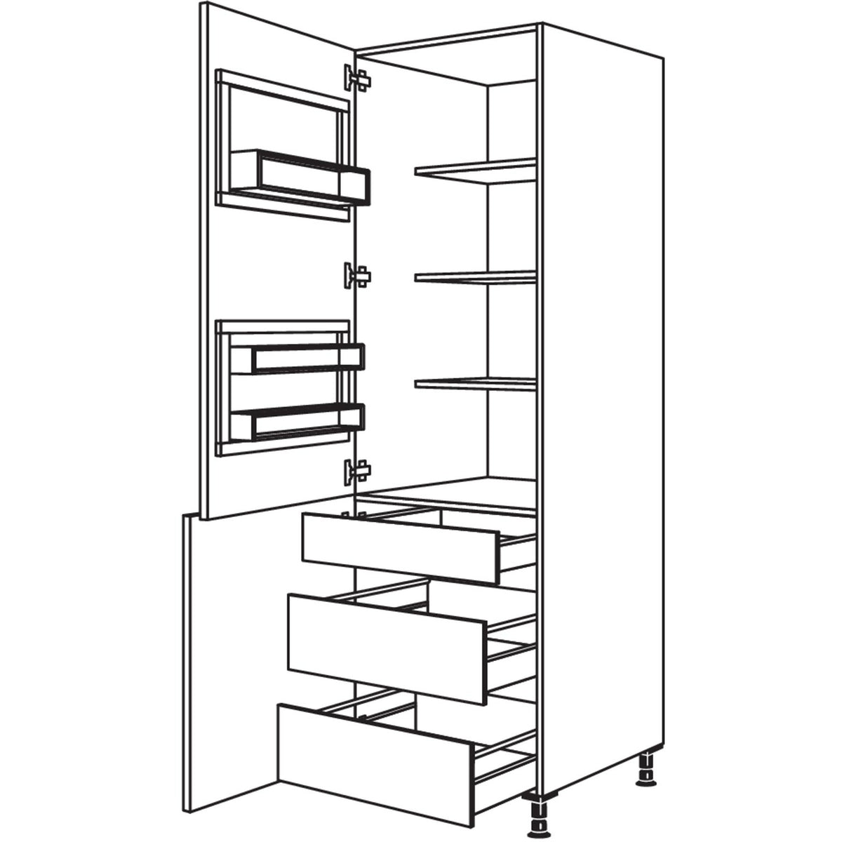 nobilia XL-Breakfastschrank BKFSTI2A60-2X 40153