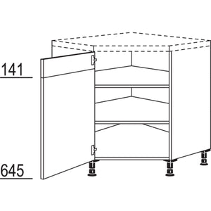 Nobilia XL-Diagonal-Eckschrank UE80-X 34072