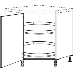 Nobilia XL-Diagonal-Karussellschrank UEDT90-X 37082