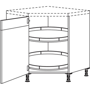 Nobilia XL-Diagonal-Karussellschrank UET90-X 32082