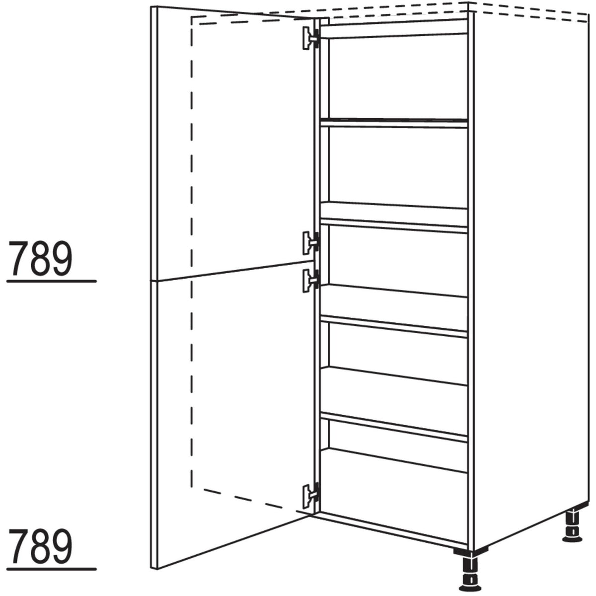 Nobilia XL-Eck-Highboard HDE100-50-X 37506