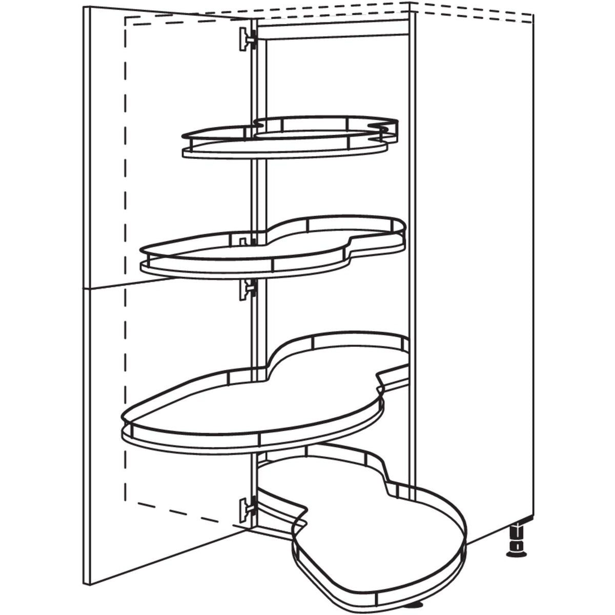 Nobilia XL-Eck-Highboard mit Schwenkauszug HDESA100-60-X 37584