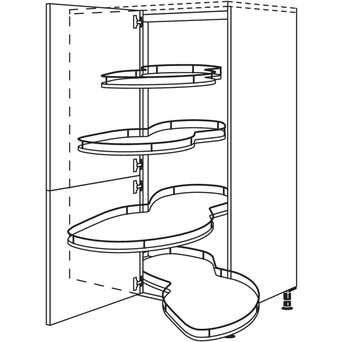 Nobilia XL-Eck-Highboard mit Schwenkauszug HESA100-50-X 33579