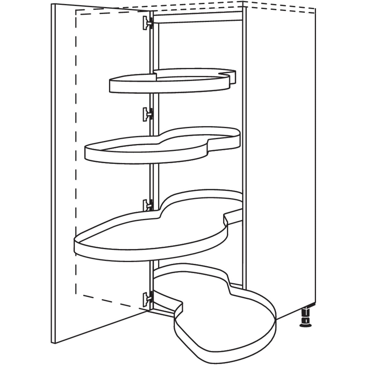 nobilia XL-Eck-Highboard mit Schwenkauszug HESAF100-50-X 37581