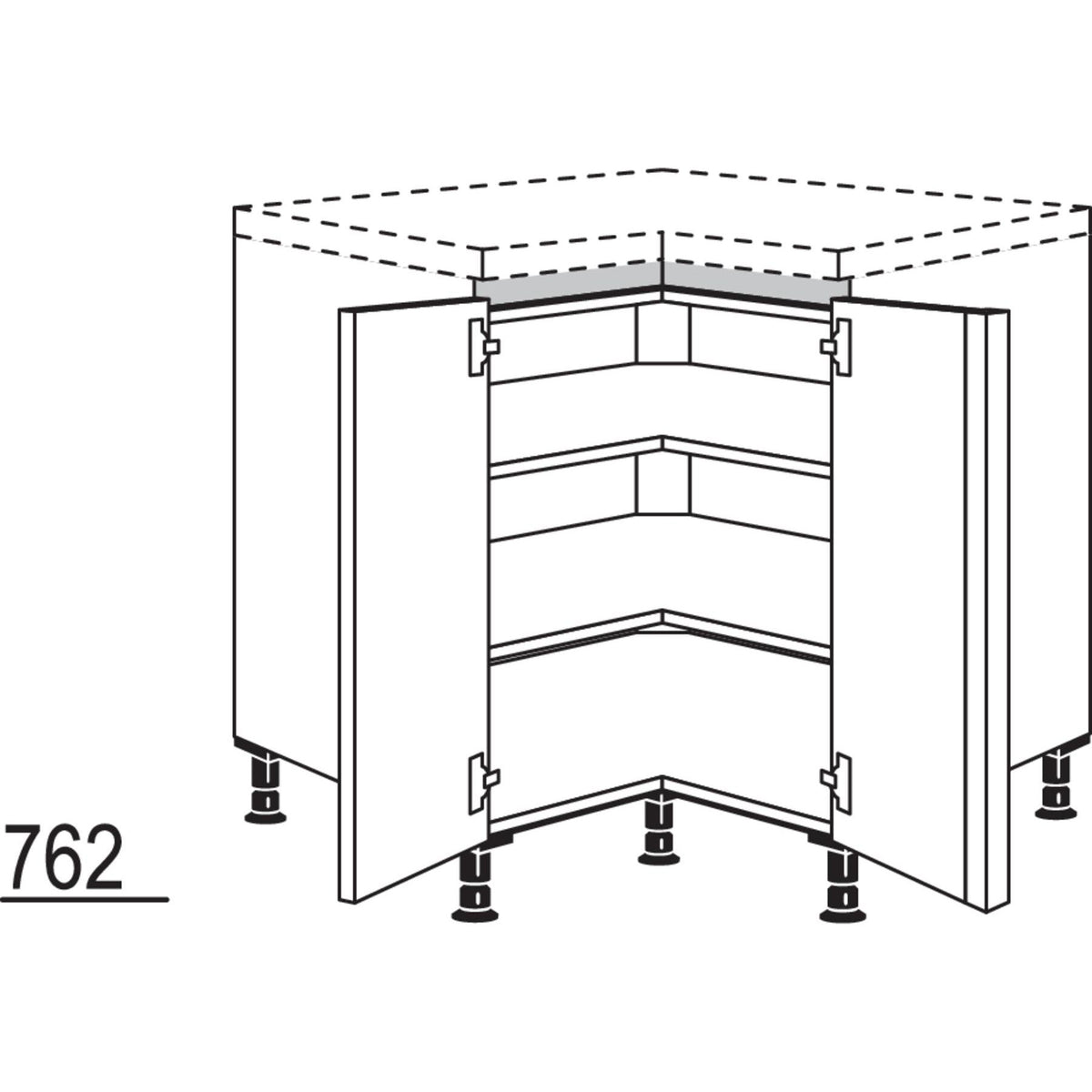 Nobilia XL-Eckschrank NUET92-X 55293