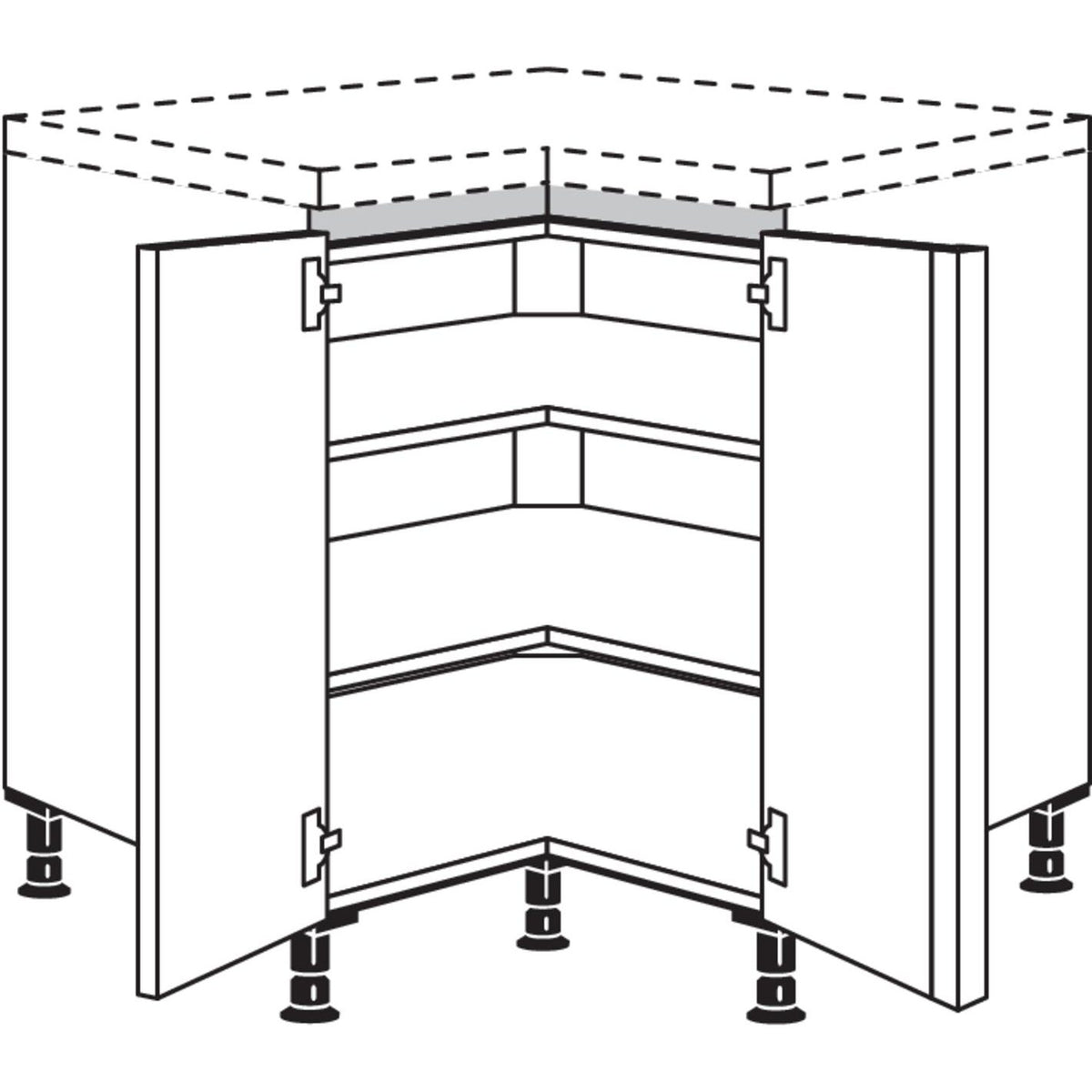 Nobilia XL-Eckschrank NUET92-X 55293