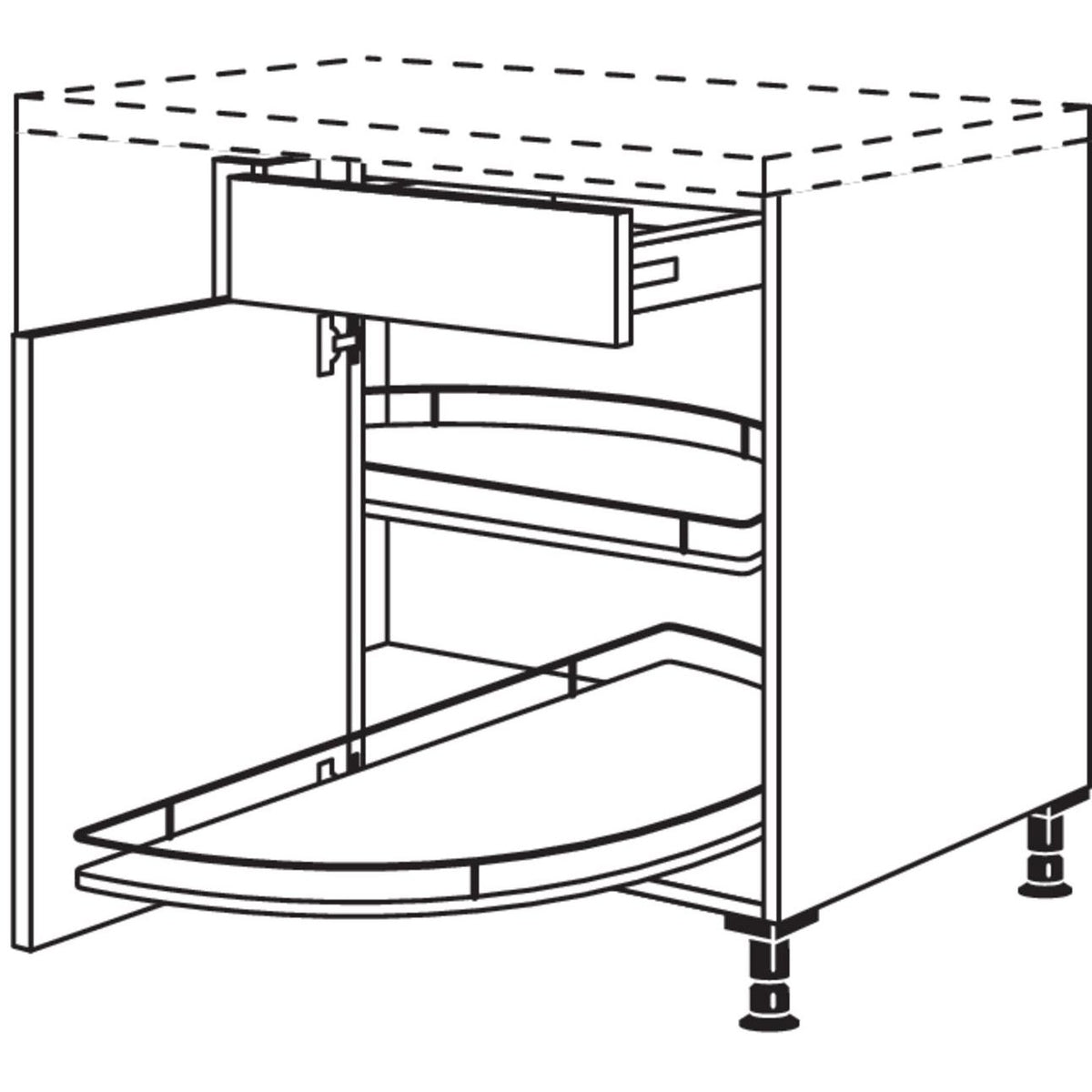 Nobilia XL-Eckschrank UEBD90-45-X 37097