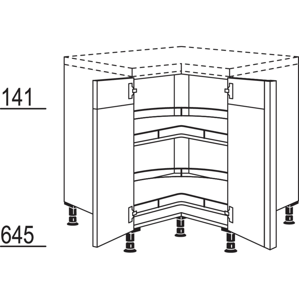 Nobilia XL-Eckschrank UETK90-X 33289