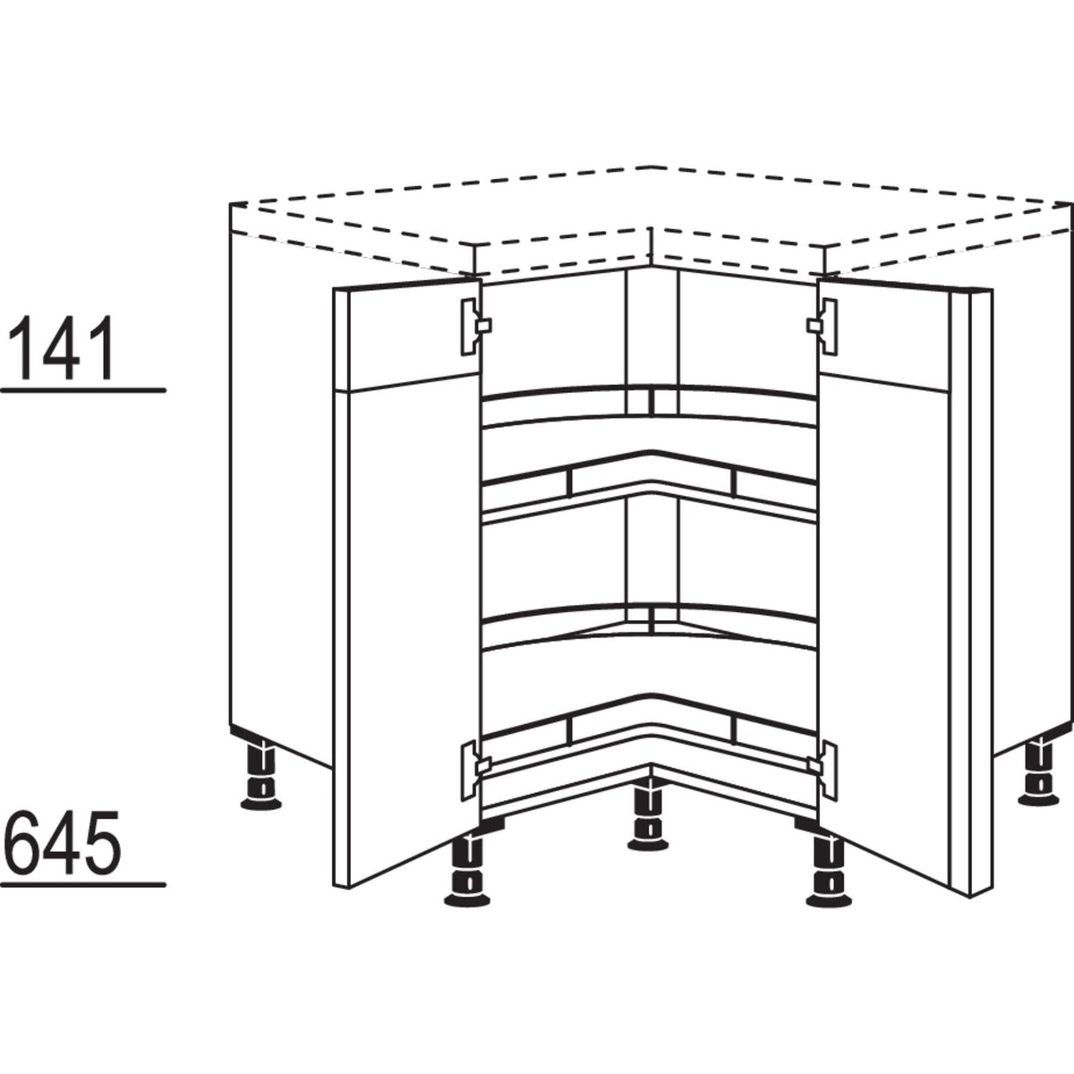 Nobilia XL-Eckschrank UETK90-X 33289