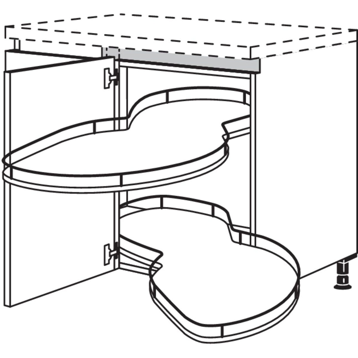 Nobilia XL-Eckschrank mit Schwenkauszug NUESA100-50-X 57191