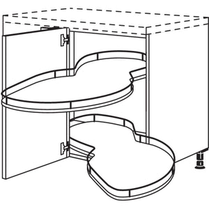 Nobilia XL-Eckschrank mit Schwenkauszug UEDSA90-45-X 37190