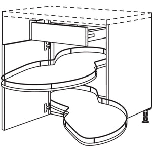 Nobilia XL-Eckschrank mit Schwenkauszug UESA100-60-X 37213