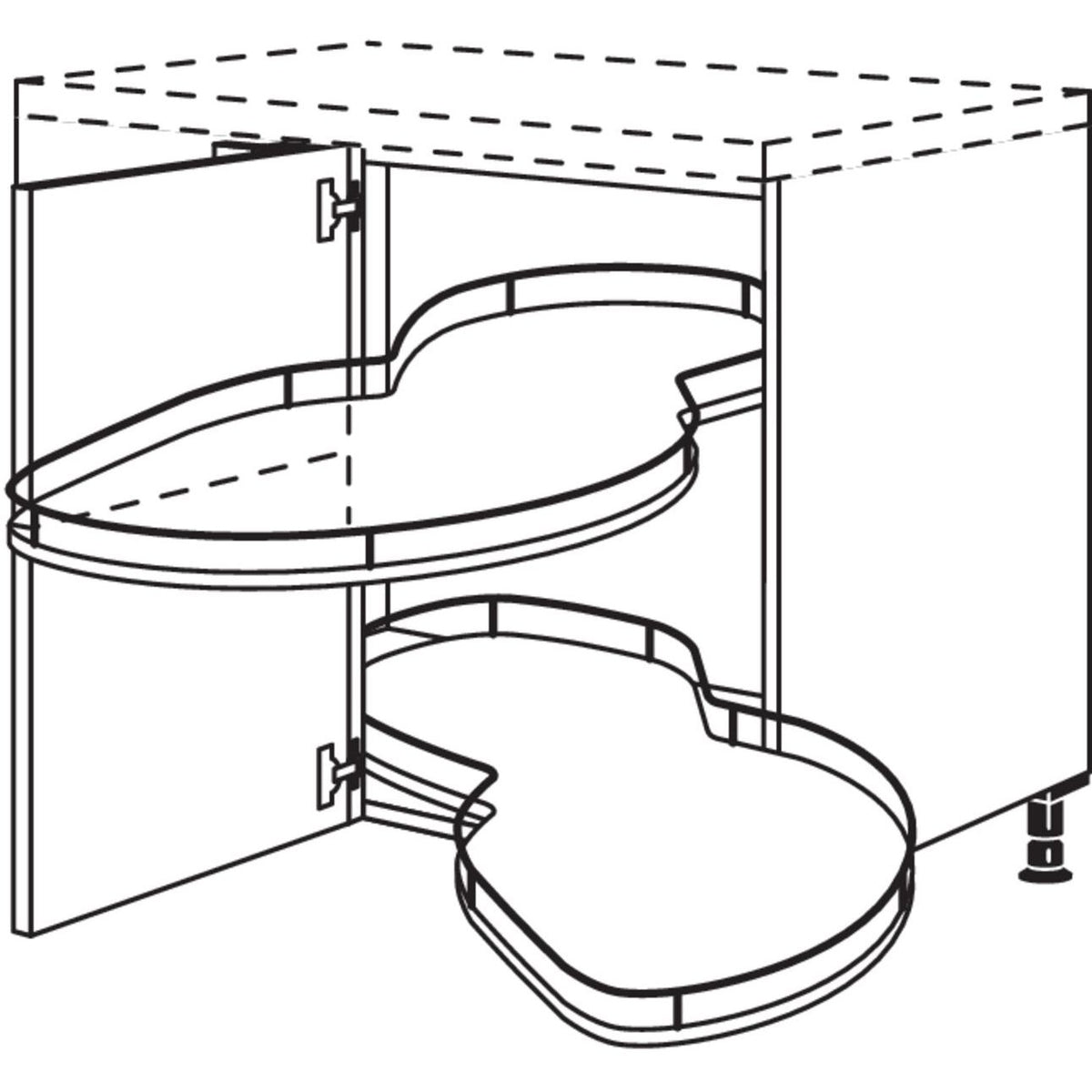 Nobilia XL-Eckschrank mit Schwenkauszug UEVA100-50-X 38191