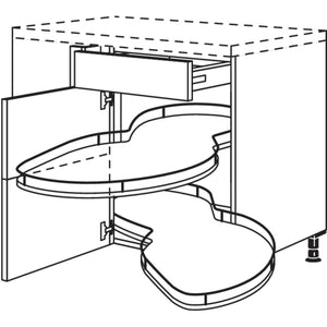 Nobilia XL-Eckschrank mit Schwenkauszug UEVSA90-45-X 32211